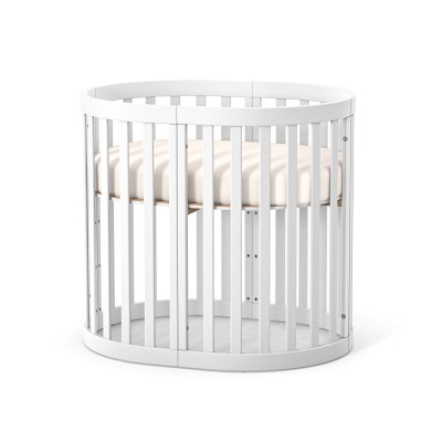 Veres Roma - овальне дитяче ліжечко (90x70 см) • White