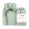 Poofi Organic Color - дитяче простирадло з органічної бавовни для ліжечка (120 х 60 см) • Szałwia