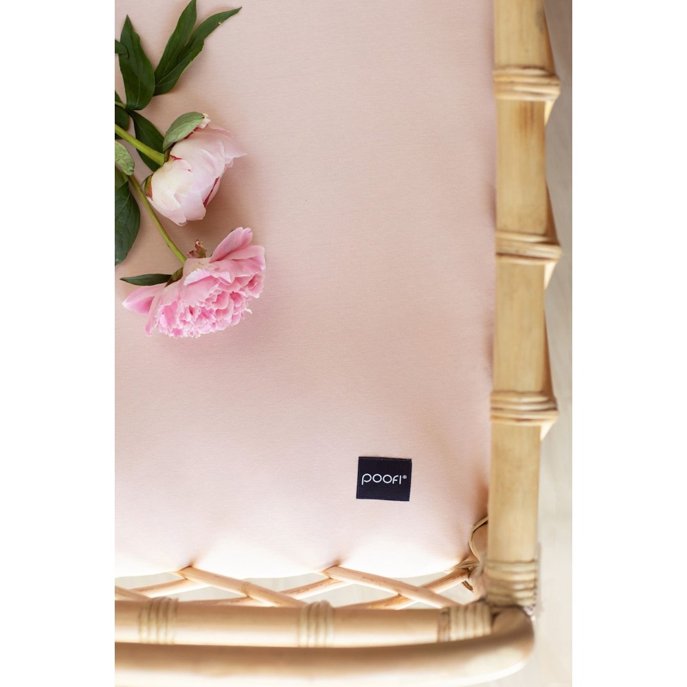 Poofi Organic Color - дитяче простирадло з органічної бавовни для ліжечка (120 х 60 см) • Pudrowy