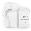 Poofi Organic Color - дитяче простирадло з органічної бавовни для ліжечка (120 х 60 см) • Śmietanka