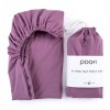Poofi Organic Color - дитяче простирадло з органічної бавовни для ліжечка (120 х 60 см) • Fiołek