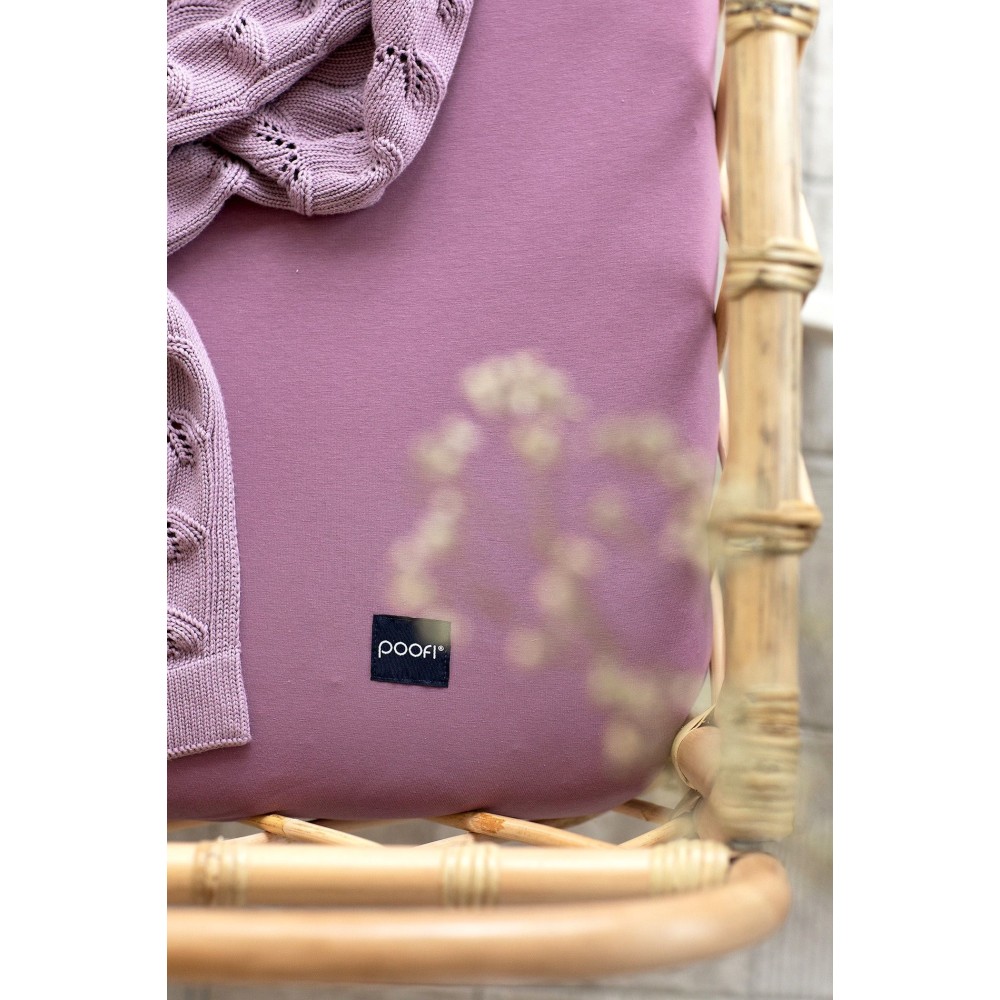 Poofi Organic Color - дитяче простирадло з органічної бавовни для ліжечка (120 х 60 см) • Fiołek
