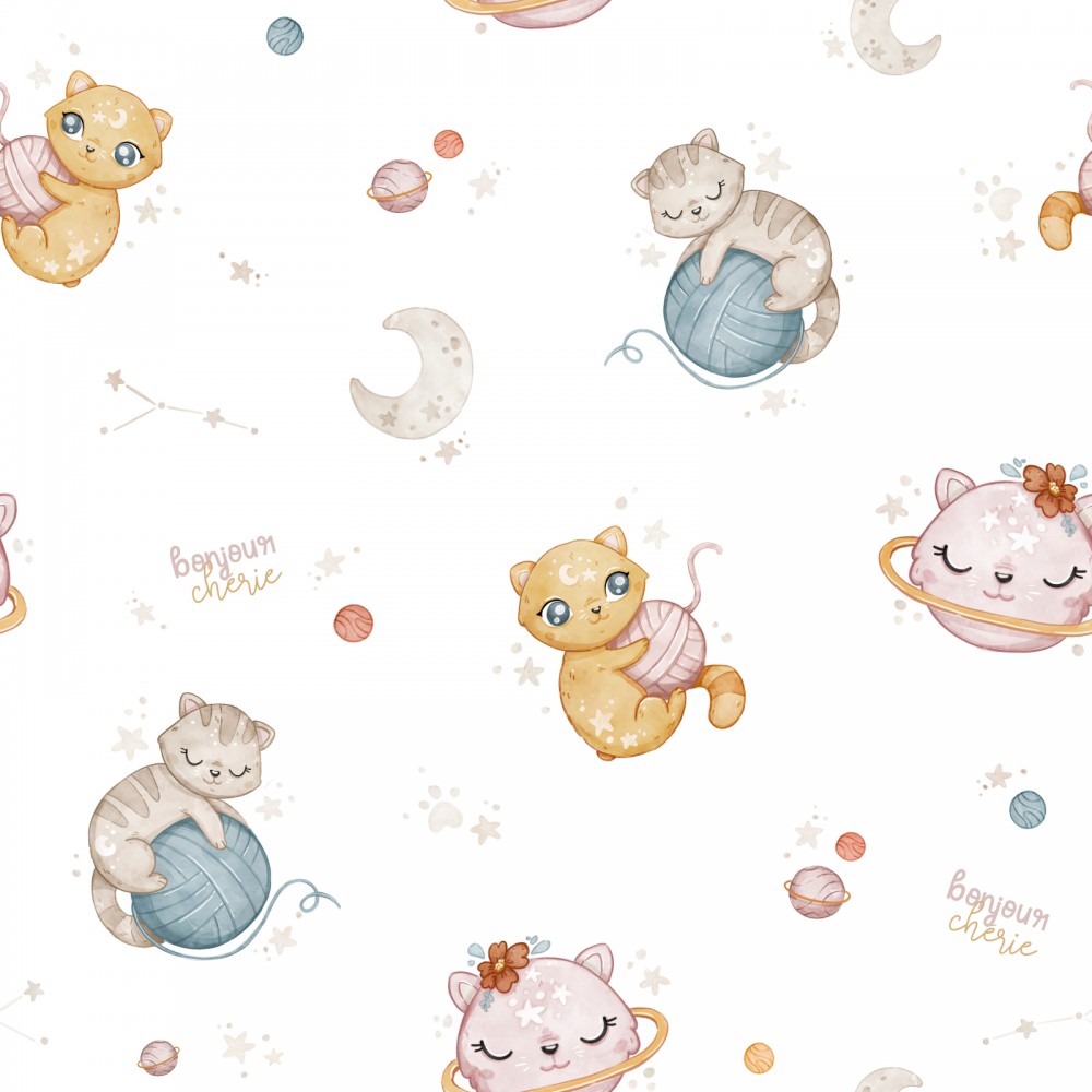 Bonjour Cherie - дитяче бамбукове простирадло на резинці для ліжечка (120 х 60 см) • Kotki Bonjour Cherie - дитяче бамбукове простирадло на резинці для ліжечка (120 х 60 см) • Kotki